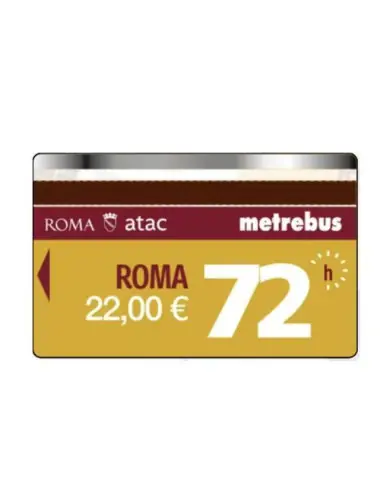 Rome 72h Ticket ATAC — Bus, Metro, Tram, Trains